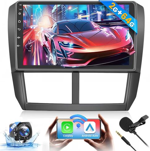 [8-Core 4+64G] ستيريو سيارة Ohradio Android 13 لسيارة Subaru Forester Impreza WRX STI 2008-2012، راديو CarPlay اللاسلكي Android Auto، شاشة لمس 9 بوصات راديو السيارة GPS Mirror Link WiFi كاميرا احتياطية BT FM RDS in Saudi Arabia