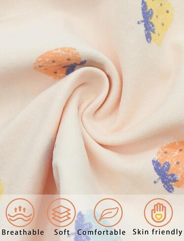 4 Pack Kids Little Girls Cotton Boyshort Underwear Soft Briefs Hipster Underwear Toddler Training Underwear in Kuwait