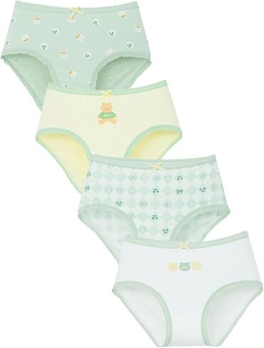 4 Pack Kids Little Girls Cotton Boyshort Underwear Soft Briefs Hipster Underwear Toddler Training Underwear in Kuwait