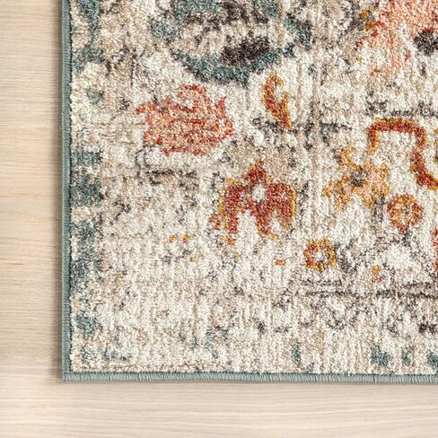 سجادة منطقة ذات طراز شرقي من NuLOOM، تصميم عتيق، متين، سهل التنظيف، لون لينور بيج، 25.4 سم × 35.56 سم in Saudi Arabia