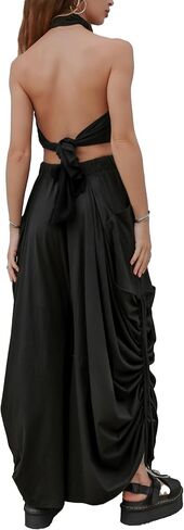 Women's Palazzo Pants Wide Leg Lounge Convertible Maxi Skirt with Pockets Casual Comfy Trouser in Saudi Arabia