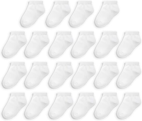 Fruit of the Loom Baby 22-Pack Grow & Fit Flex Zones Low Cut Stretch Socks - Unisex, Girls, Boys in Saudi Arabia