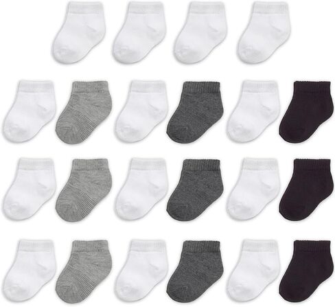 Fruit of the Loom Baby 22-Pack Grow & Fit Flex Zones Low Cut Stretch Socks - Unisex, Girls, Boys in Saudi Arabia