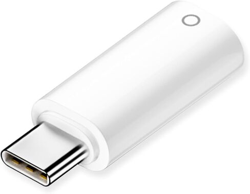 محول AreMe USB C إلى قلم رصاص للجيل الأول من Apple Pencil، محول شحن USB-C ذكر إلى قلم رصاص لجهاز iPad الجيل العاشر، موصل دونجل لشاحن iPencil من النوع C لجهاز iPad 10 (أبيض) in Kuwait