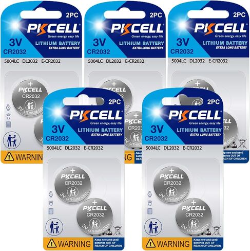 PKCELL 20Pcs CR2032 Batteries DL2032 CR2032 Lithium 3V Coin Battery in Saudi Arabia