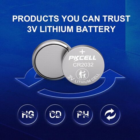 PKCELL 20Pcs CR2032 Batteries DL2032 CR2032 Lithium 3V Coin Battery in Saudi Arabia
