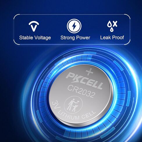 PKCELL 20Pcs CR2032 Batteries DL2032 CR2032 Lithium 3V Coin Battery in Saudi Arabia