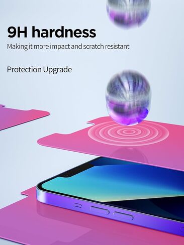 متوافق مع واقي شاشة الخصوصية لهاتف iPhone 16 Pro من الزجاج المقسى مقاس 6.3 بوصة، وردي متدرج مضاد للتجسس ومضاد للضوء الأزرق عالي الدقة سهل التركيب in Kuwait