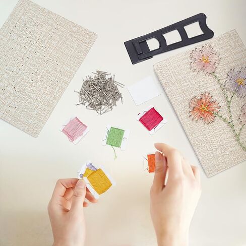 WEBEEDY DIY Daisy String Art Kit for Adults Beginners, Plumeria Flowers Nail String Craft Kit, Include All Accessories Creative Craft Kits Home Wall Decorations Unique Gift for Wedding in Saudi Arabia
