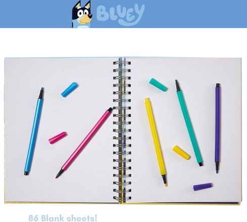 Disney Stitch Sketchbook for Kids with Colored Pencils, Pencil Sharpener, Eraser, Spiral Bound, Blue in Saudi Arabia