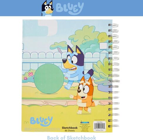 Disney Stitch Sketchbook for Kids with Colored Pencils, Pencil Sharpener, Eraser, Spiral Bound, Blue in Saudi Arabia