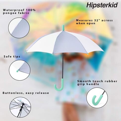 Hipsterkid FCTRY Kids 32" Wide Umbrella - Greate Accessory for Outdoors, Rain, Sun, Toddlers, Girls, Boys… in Saudi Arabia