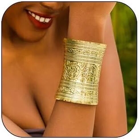 Punk Wide Cuff Bracelet Stack Greek Goddess Bracelet Accessories Gold Stacking Bracelet for Women Exaggerated Wide Cuff Bracelet Indian Jewelry for Women in Saudi Arabia