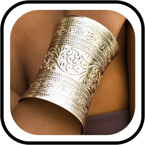 Punk Wide Cuff Bracelet Stack Greek Goddess Bracelet Accessories Gold Stacking Bracelet for Women Exaggerated Wide Cuff Bracelet Indian Jewelry for Women in Saudi Arabia