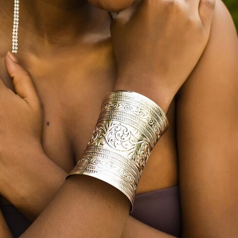 Punk Wide Cuff Bracelet Stack Greek Goddess Bracelet Accessories Gold Stacking Bracelet for Women Exaggerated Wide Cuff Bracelet Indian Jewelry for Women in Saudi Arabia