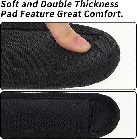 Black Shoulder Strap Pad 2 Pcs Removable Luggage Shoulder Strap Cushion Duffle Bag Strap Replacement Fastener Padded Shoulder Straps for Bag Strap in Saudi Arabia