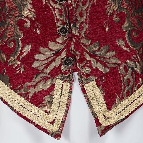 Willyacos Mens Tudor jacket Coat Tudor Elizabethan Period Noble King Colonial Pirate Costume Doublet with Removable Sleeves in Saudi Arabia