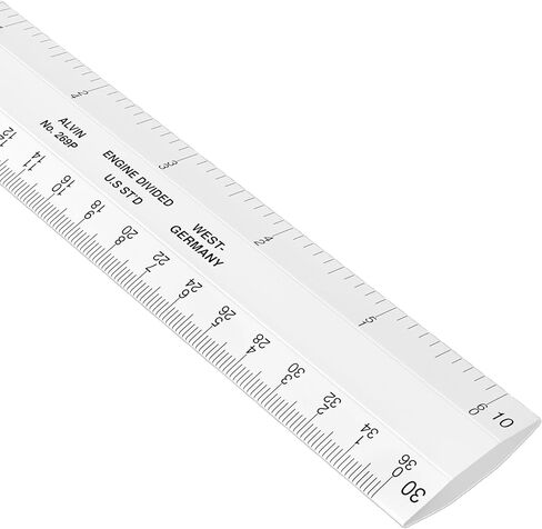 ALVIN 269P Flat Engineer Scale, Multipurpose Drafting Ruler for Drawing, Planning, and Design, High Impact Plastic - 6 Inches in Saudi Arabia