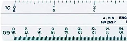ALVIN 269P Flat Engineer Scale, Multipurpose Drafting Ruler for Drawing, Planning, and Design, High Impact Plastic - 6 Inches in Saudi Arabia