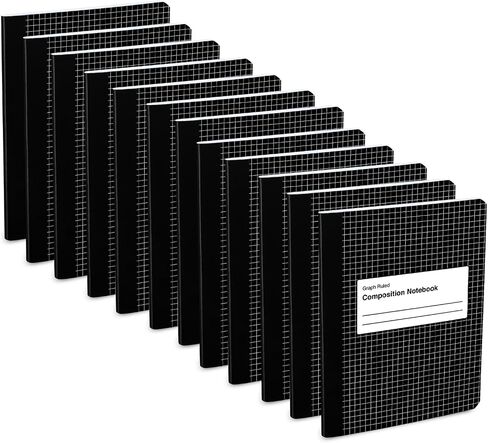Manaloom Graph Ruled Composition Notebook, Quad Ruled Notebook, Graph Paper Comp Note books for School and College Math Students, Grid Notebooks | 9.75″ x 7.50″ | 100 Sheets - (2 Pack) in Kuwait