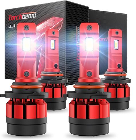 Torchbeam 9005 H11 Fog Light, 28000LM Super Bright HB3 H8/H9 Bulbs with Fan, 𝟔𝟓𝟎𝟎𝐊, Plug and Play, Fog Light Pack of 4 in Saudi Arabia