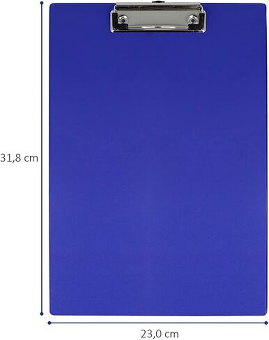 Plastic Clipboards, Clip Board with Low Profile Clip, A4 Letter Size Clipboards for Nurses, Students, Coach, Office, （Blue） in Saudi Arabia
