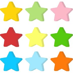 Star Cutouts, 72 Pcs 6 Inch Assorted Color Paper Stars Bulletin Board Cutouts Decorations Colorful Star Shape Die Cut Paper for DIY Crafts Projects Holiday Party Chalkboard Wall Decoration, 9 Colors in Saudi Arabia