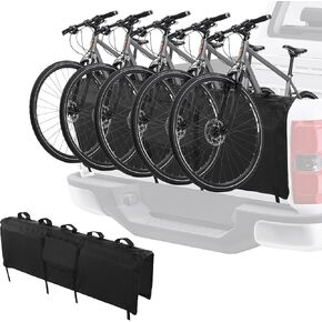 ROYALAY Tailgate Pad for Mountain Bikes, Pickup Truck Tailgate Protection Pad with Tool Pocket, Bed Rack Holder Tailgate Pad Carries Up to 5 Bikes, E-Bikes, Tailgate Accessories