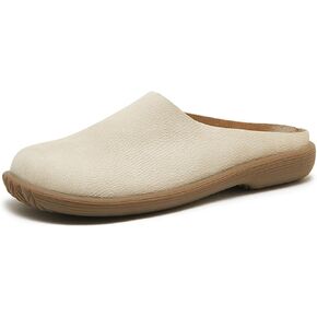 Women's Casual Fashion Mule Clog Comfortable Indoor Outdoor All Day Leather Upper Insole Soft Rubber Sole Durable