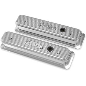 Holley Sbc Valve Covers Center-Bolt Finned Non-
