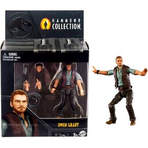 Mattel Jurassic World Hammond Collection Owen Grady Action Figure, Premium Authentic Articulated Figure, 3.75 Inch Scale, Dinosaur Related Toy