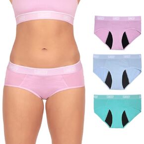 Bambody Leakproof Hipster Underwear 1st Gen Period Panties for Women Girls Teens Smooth Soft Comfortable Protective Wear, M-L