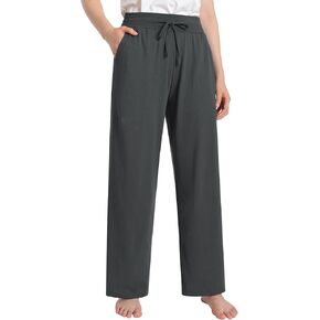 Latuza Women's High Waisted Lounge Pants Petite Length Wide Leg