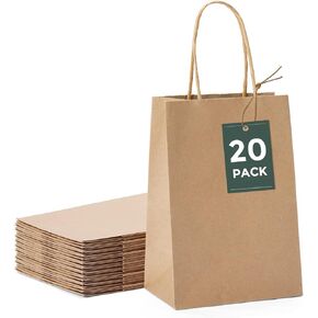 GSSUSA Gift Bags Large with Handles 16x6x12 Black 50Pcs, Kraft Paper Bags Bulk Bags for Small Business, Paper Shopping Bags, Grocery Bags, Shopping Bags for Boutique, Merchandise