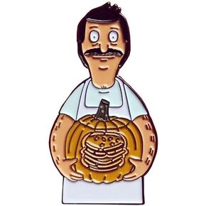 Bob's Burgers Bob Belcher Halloween Pumpkin Hamburger Jack O Lantern Animated Comedy TV Show 1.25" Enamel Pin Badge