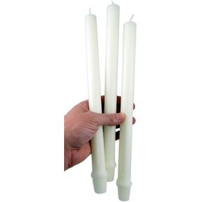 Cathedral Brand 51% Beeswax Short 4's Candles with Self-fitting Ends, 7/8 Inch x 12 Inch, Box of 24 in Saudi Arabia