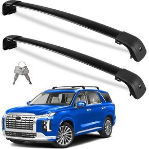 Roof Rack Cross Bars 220lbs Compatible with Hyundai Kona & Kona Electric 2024 2025,Heavy Duty Aluminum Lockable Roof Rails Crossbars Black Rooftop Cargo Carrier Luggage