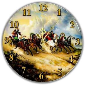 Owl. William Morris Round Wooden Wall Clock 11.4"" (29 cm), 441730