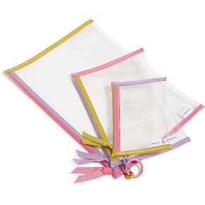 Vera Bradley 3 Pouch Organizer Set, Clear Medley