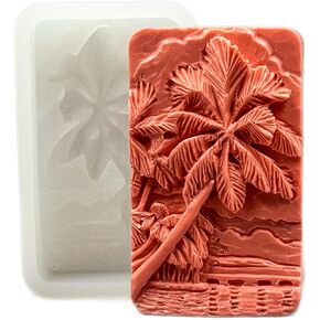 Palm Silicone Mold SOAP Plaster Wax Resin Clay 5oz