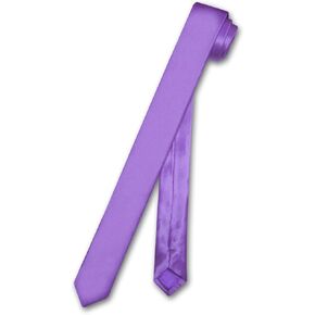 Biagio 100% SILK Narrow NeckTie EXTRA Skinny PURPLE INDIGO Men's 1.5" Neck Tie