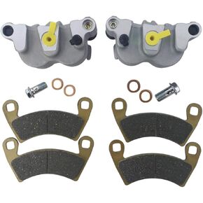 M MATI Front Left Right Brake Caliper Set with Pads without Mounting Bracket for Polaris MVRS 700 800 4X4 Ranger 500 2X4/4X4 570 CREW 570 Full Size 700 LSV 2010-2012 GEM EM1400 1912123 1912124