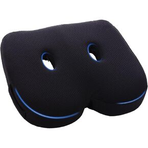 Memory Foam Seat Cushion for Office Chair, Patented Pressure Relief Seat Cushion for Long Sitting Hours on Office/Home Chair, Car, Wheelchair, Non-Slip Seat Pad (Gray)