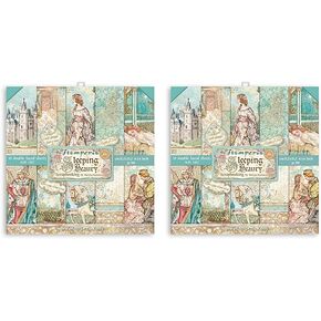 Stamperia International Scrapbooking Pad-Double Face-Sleeping Beauty, Various, 6 x 6inches
