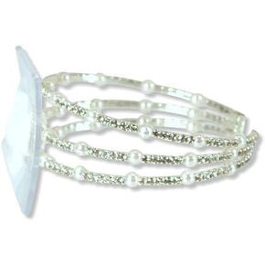 Floral Corsage Bracelet in Dazzle, Crystal & Pearl Windsor Collection