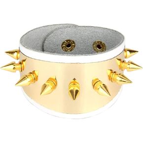 Mens Womens Punk Rock Spike Rivet Studded Wide Pu Leather Cuff Bracelet