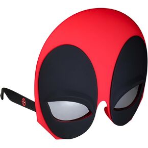 Sun-Staches Marvel Official Deadpool Sunglasess | Costume Accessory | Soft Touch Cosplay Shades | UV 400 | One Size Fits Most
