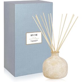 BLUEME Renew-Ivy & Rose, 5.92 Fl Oz Wellness Diffuser, Contains Essential Oil, Sustainable, Hand Finished, Premium, Luxury Ceramic, Natural Rattan Reeds