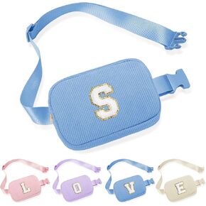 YOOLIFE Gifts for Girl Teen Girls Birthday Gifts - Personalized Gifts for Women, Gifts for Daughter Sister Friends Girlfriend, Pink Initial Crossbody Bag Fanny Pack Belt Bag Gifts Teens Girls (Pink A)