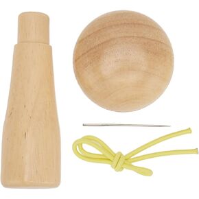 Cyrank Darning Mushroom Kit, Wooden Mushroom Darner Wooden Sewing Repair Tool Detachable Wooden Darning Mushroom Needle Sewing Tools for DIY Knitting Embroidery
